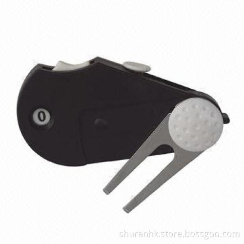 Golf 5-in-1 Divot Tool with Clean Brush, Various Colors are Available, Customized Logos are Accepted